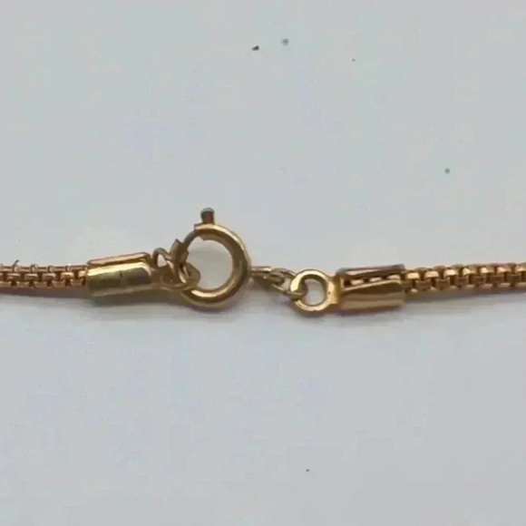 Vintage Estate Jewelry West German Rococo necklace ceramic needs minor repair - Picture 4 of 4